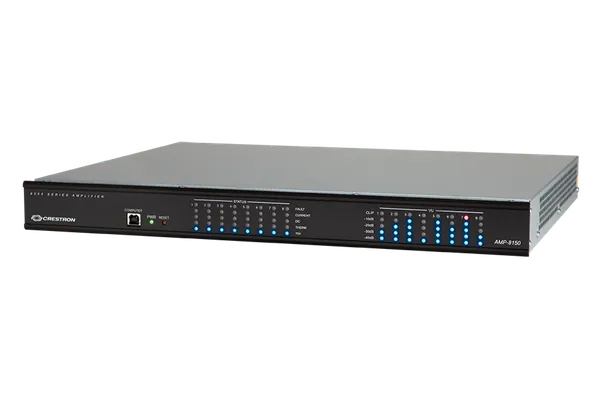 Crestron AMPI-8150 8-Channel Power Amplifier, 150W/Ch., 4/8 Ohm or 100V, International, 220-240V