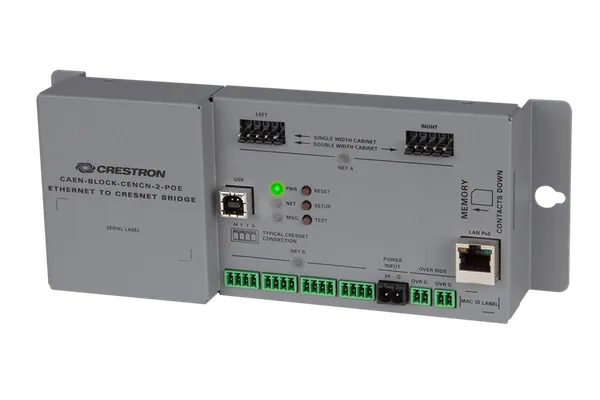 Crestron CAEN-BLOCK-CENCN-2-POE Ethernet to Cresnet Bridge for CAEN Automation Enclosures