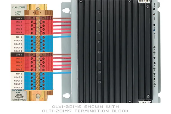 Crestron CLXI-2DIM8 8 Channel Dimmer Module, 2 Feeds, International Version, 230V