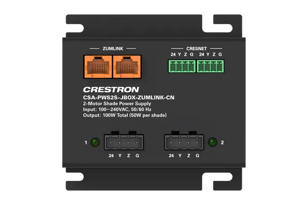Crestron CSA-PWS2S-JBOX-ZUMLINK-CN Two-Motor J-Box Mounted Power Supply for Motorized Shading Solutions