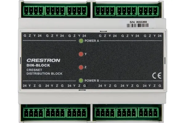 Crestron DIN-BLOCK DIN Rail Cresnet Distribution Block