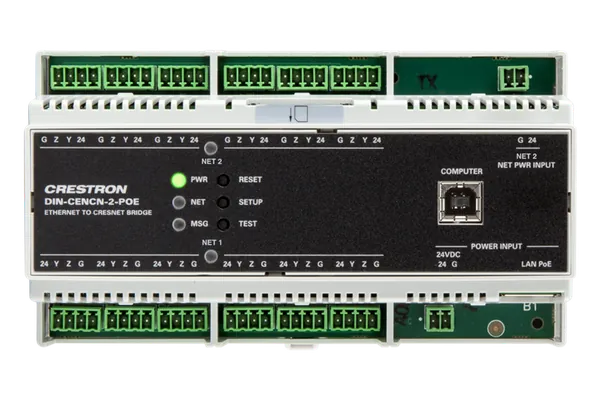 Crestron DIN-CENCN-2-POE Ethernet to Cresnet Network Bridge with PoE