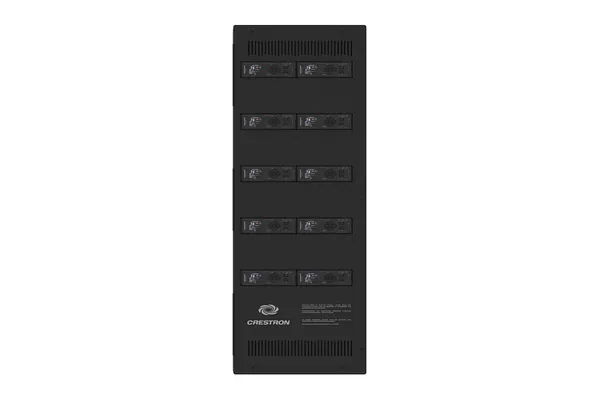 Crestron DIN-EN-6X18-HC-5OPEN DIN Rail Enclosure with 6 DIN Rails and 5 Cover Openings