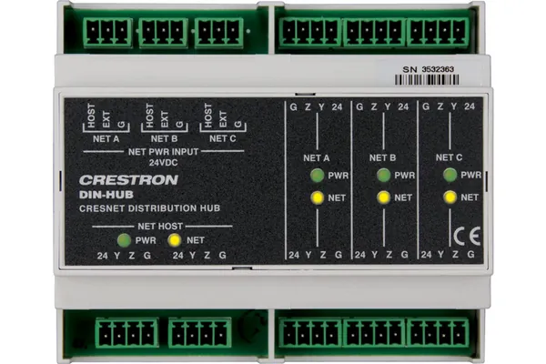 Crestron DIN-HUB DIN Rail Cresnet Distribution Hub