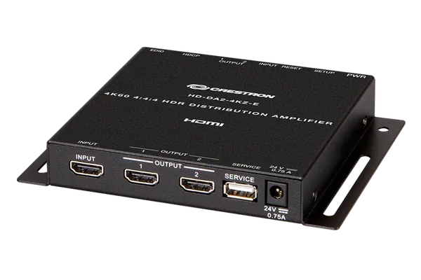 Crestron HD-DA2-4KZ 1:2 HDMI Distribution Amplifier w/4K60 4:4:4 & HDR Support