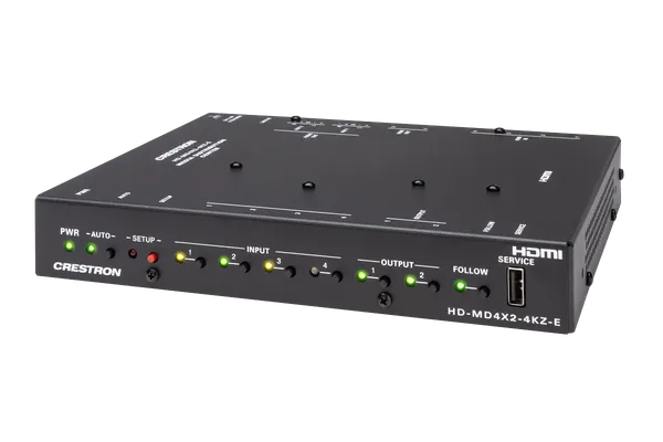 Crestron HD-MD4X2-4KZ 4x2 4K60 4:4:4 HDR AV Switcher