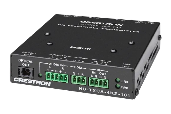 Crestron HD-TXCA-4KZ-101 DM Essentials 4K60 4:4:4 Transmitter for HDMI, RS-232, IR, and Analog Audio Signal Extension over CATx Cable