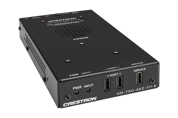 Crestron HD-TXU-4KZ-111 DM Essentials 4K60 4:4:4 Transmitter for USB-C DisplayPort, USB 2.0, and Ethernet Signal Extension over CATx Cable