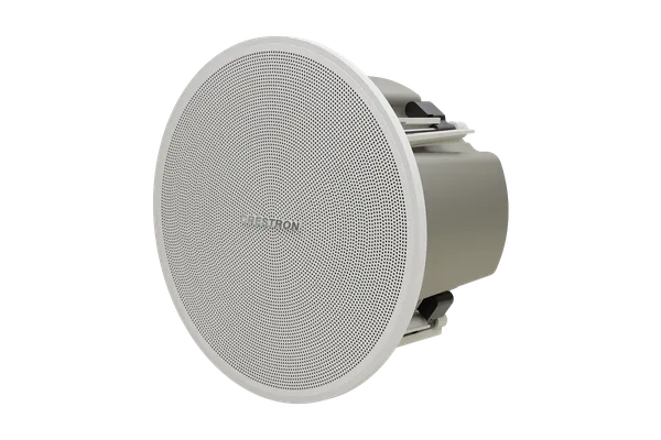 Crestron SAROS DM-NAX-IC4A Saros 3 in. Active Full-Range In-Ceiling PoE+ Speaker with DM NAX Audio-over-IP Support, White, Textured