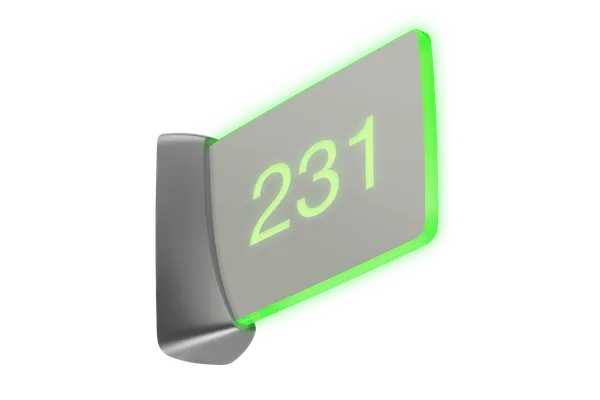Crestron SSW-102-EL-USB Room Availability Hall Sign, Wall Mount with USB-C Adapter, Includes Custom Engraving