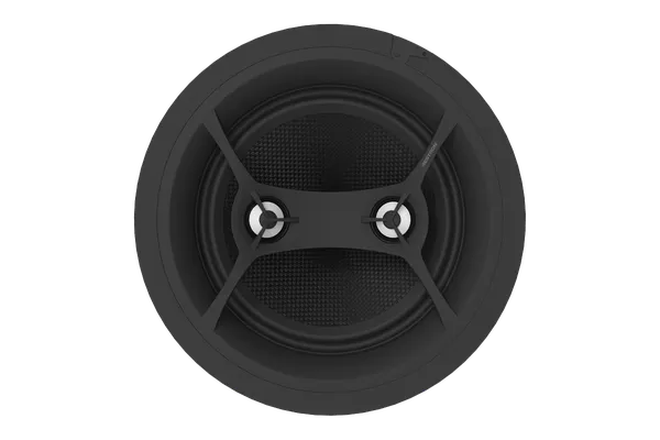 Crestron ULTIMATE IC8-DT Ultimate 8 in. Stereo 2-Way All Weather In-Ceiling Dual Tweeter Speaker, White Textured, Single