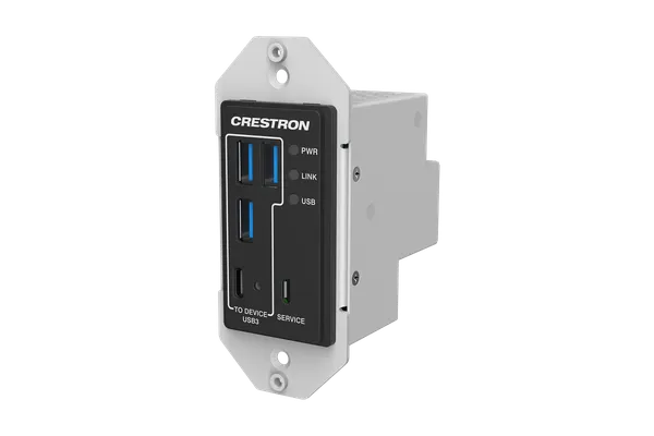 Crestron USB-EXT-3S-REMOTE-1G USB 3.2 Extender over CAT 6a/7 Cable, Remote, 1-Gang