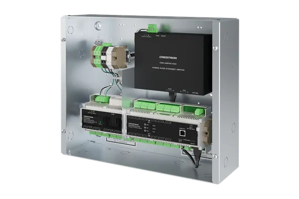 Crestron ZUML-CENCN-SWPOE-5 Zum Lighting Control Network Panel with Ethernet to Cresnet Bridge and 5-Port PoE Network Switch