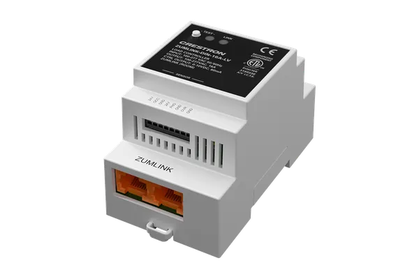 Crestron ZUMLINK-DIN-16A-LV DIN Rail Load Controller, 0-10V Dimmer, 16A, 100-277V for Zum Lighting Control with Link Communication