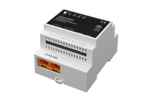 Crestron ZUMLINK-DIN-IO DIN Rail Integration Module with Standalone Timeclock for Zum Lighting Control