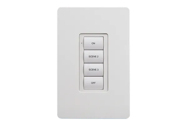 Crestron ZUMMESH-KP10B Zum Wireless Keypad, 4-Button, 100-277V, White Smooth