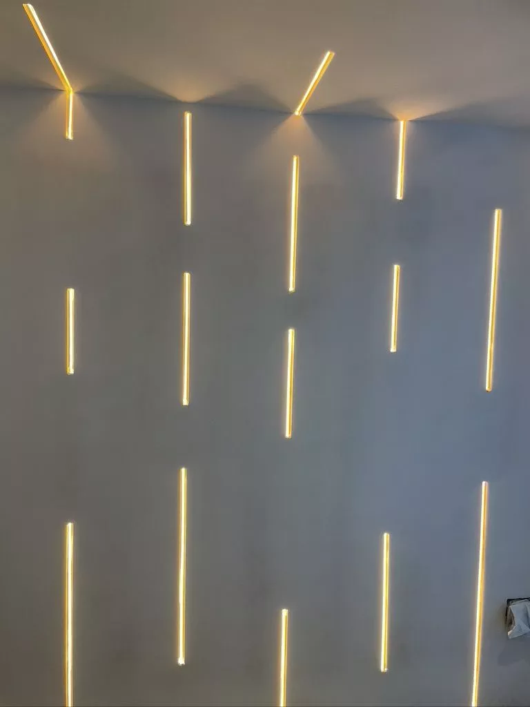 LED slot lighting switched on for the first time