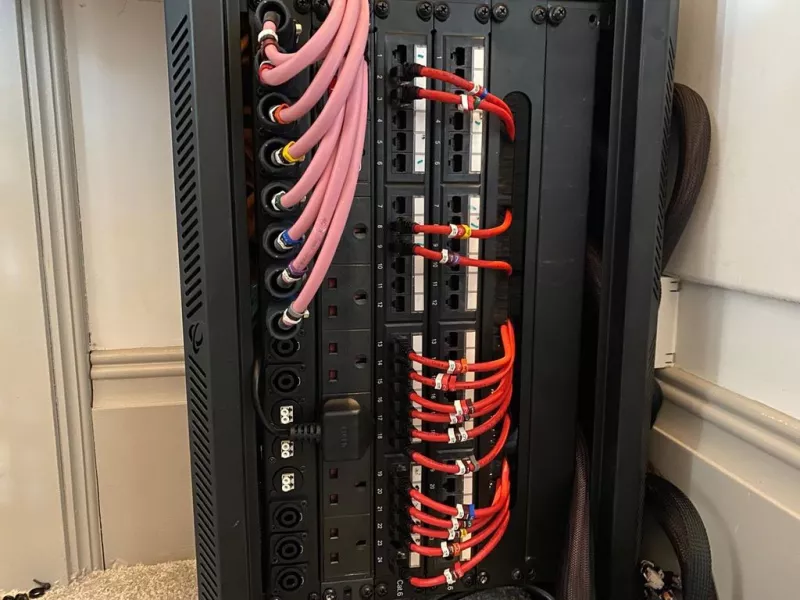 Neat cable management in the new rack