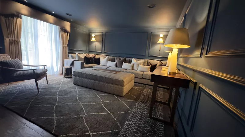 Finished living room in the Ranelagh townhouse