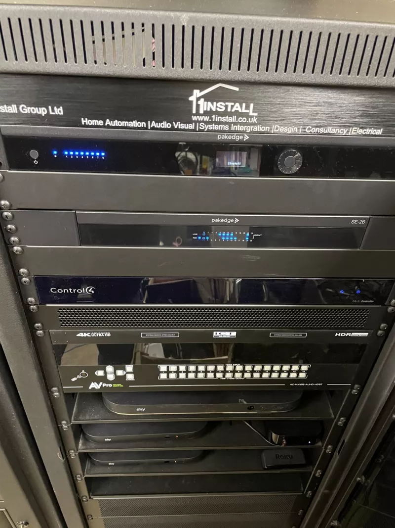 The new Control4 equipment rack