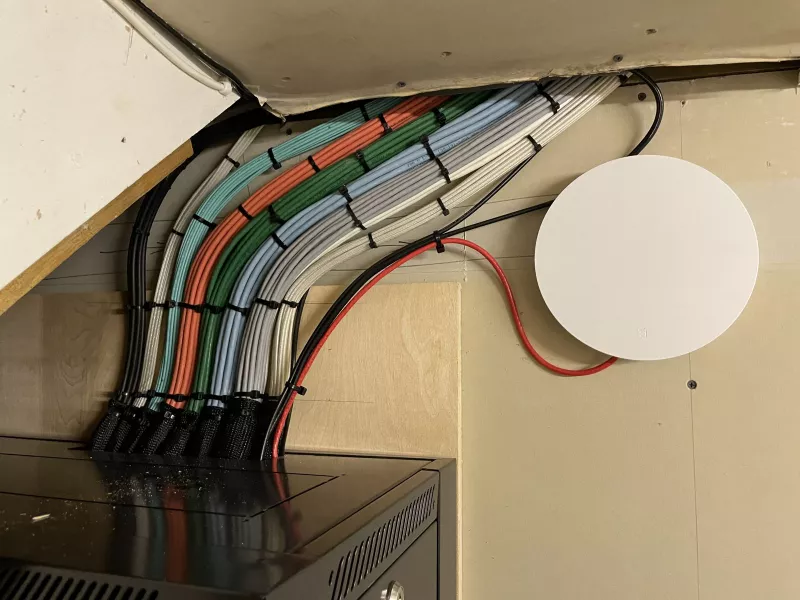 Cabling and a wireless access point