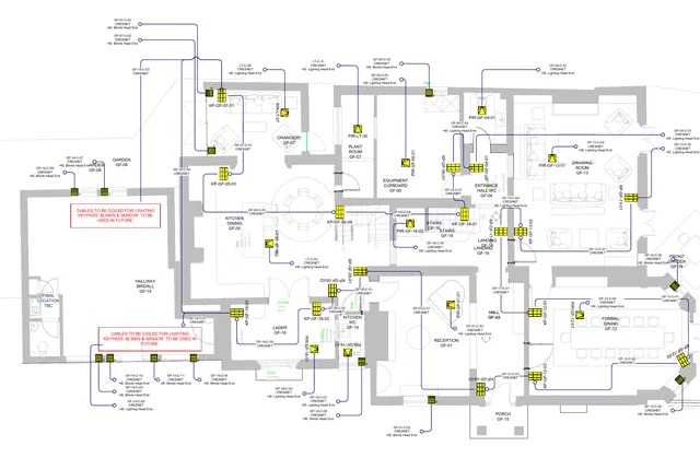 Lighting control layout drawing